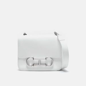 Carolina Herrera Initials Insignia Medium Shoulder Bag White